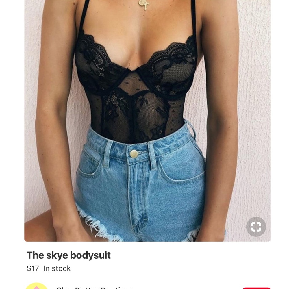 Black lace bodysuit